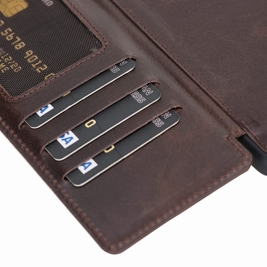 Verona Funda tipo billetera delgada de cuero con bloqueo RFID para Samsung Galaxy S20