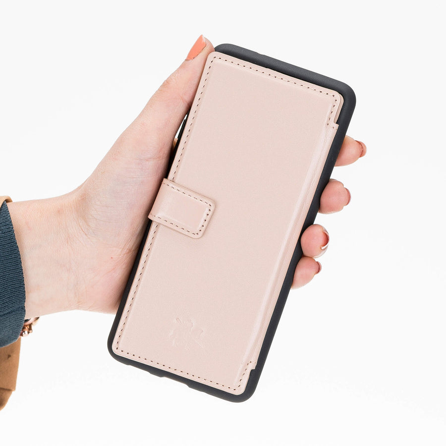 Verona Funda tipo billetera delgada de cuero con bloqueo RFID para Samsung Galaxy S20