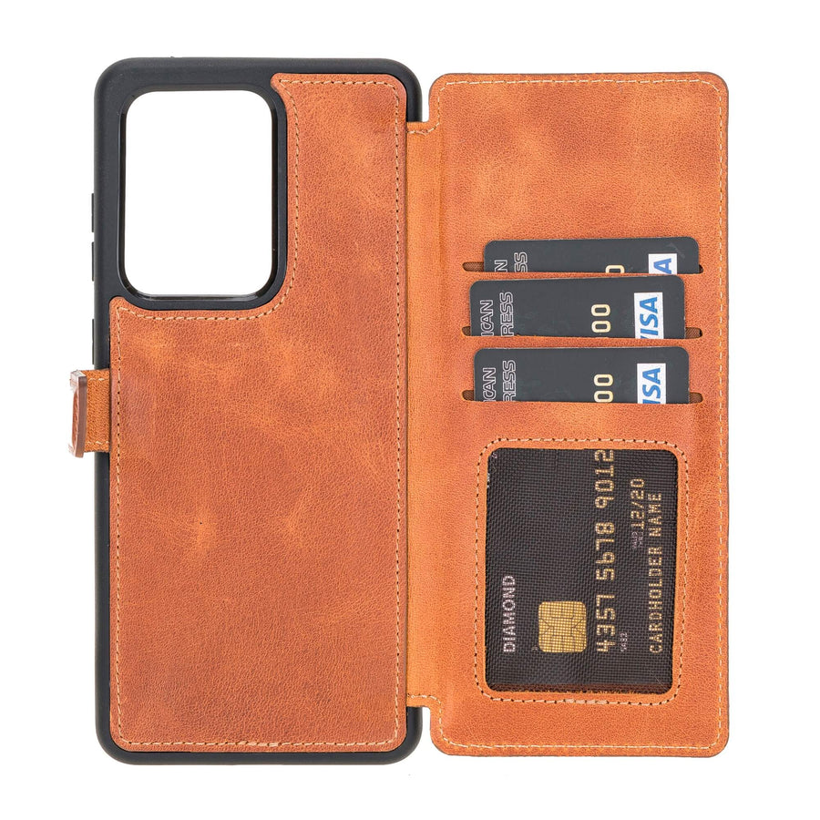 Verona Funda tipo billetera delgada de cuero con bloqueo RFID para Samsung Galaxy S20 Ultra