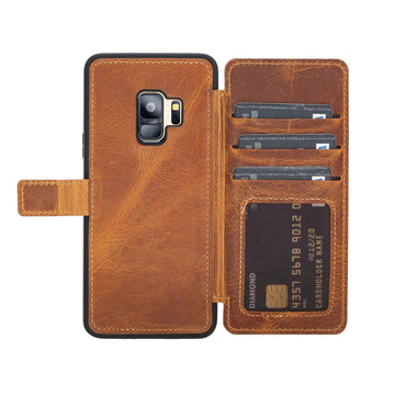 Verona RFID Blocking Leather Slim Wallet Case for Samsung Galaxy S9