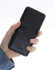 Verona Funda tipo billetera delgada de cuero con bloqueo RFID para Samsung Galaxy S9